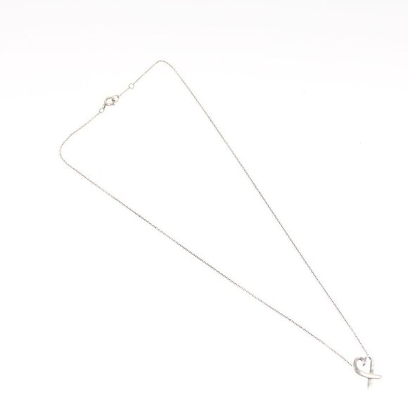 TIFFANY&Co. Loving Heart Necklace Ag925 Silver Auth 117658 - Picture 1 of 15